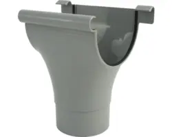 Marley Rinnenstutzen Kunststoff rund Fenstergrau RAL 7040 NW 150/105 mm