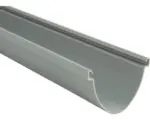 Hornbach Marley Duplex Dachrinne Kunststoff halbrund Fenstergrau RAL 7040 NW 80 mm 3000 mm