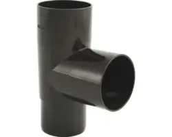 Marley Rohrabzweig Kunststoff rund 87 Grad Schokoladenbraun RAL 8017 NW 53 mm