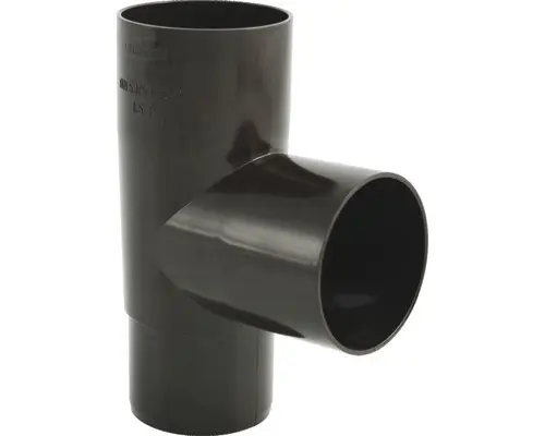 Marley Rohrabzweig Kunststoff rund 87 Grad Schokoladenbraun RAL 8017 NW 53 mm