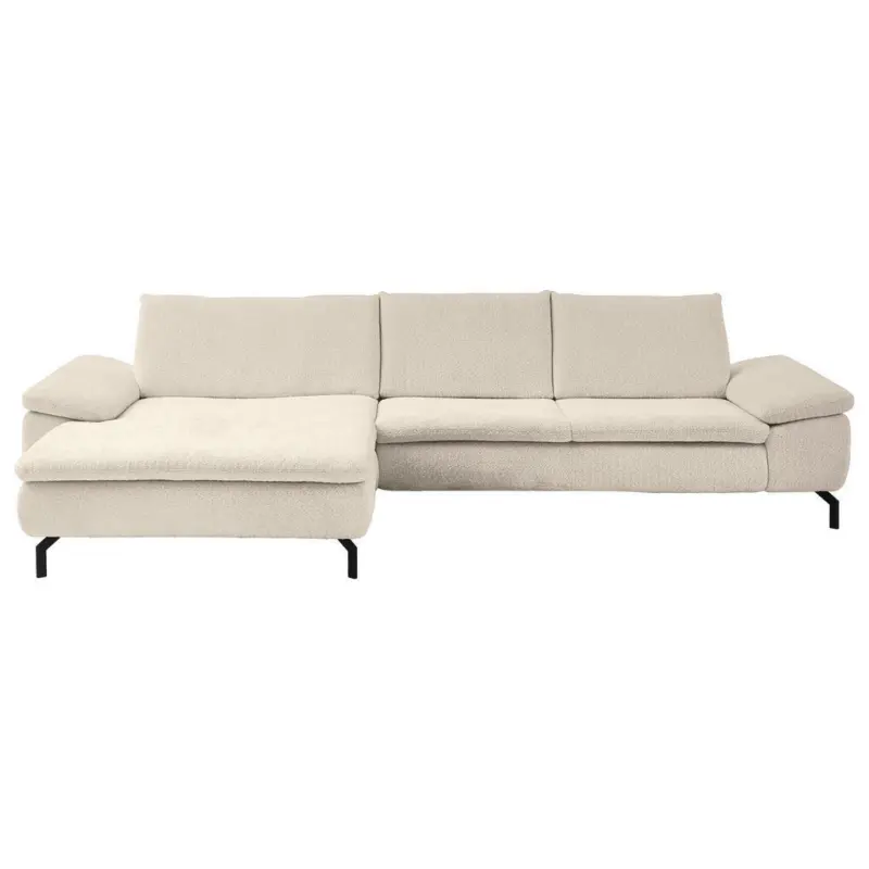 Ecksofa in Struktur Beige