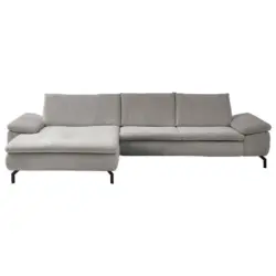 Ecksofa in Struktur Grau