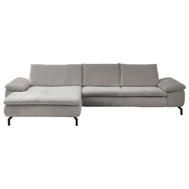 Ecksofa in Struktur Grau