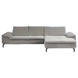 Ecksofa in Struktur Grau