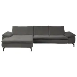 Ecksofa in Struktur Anthrazit