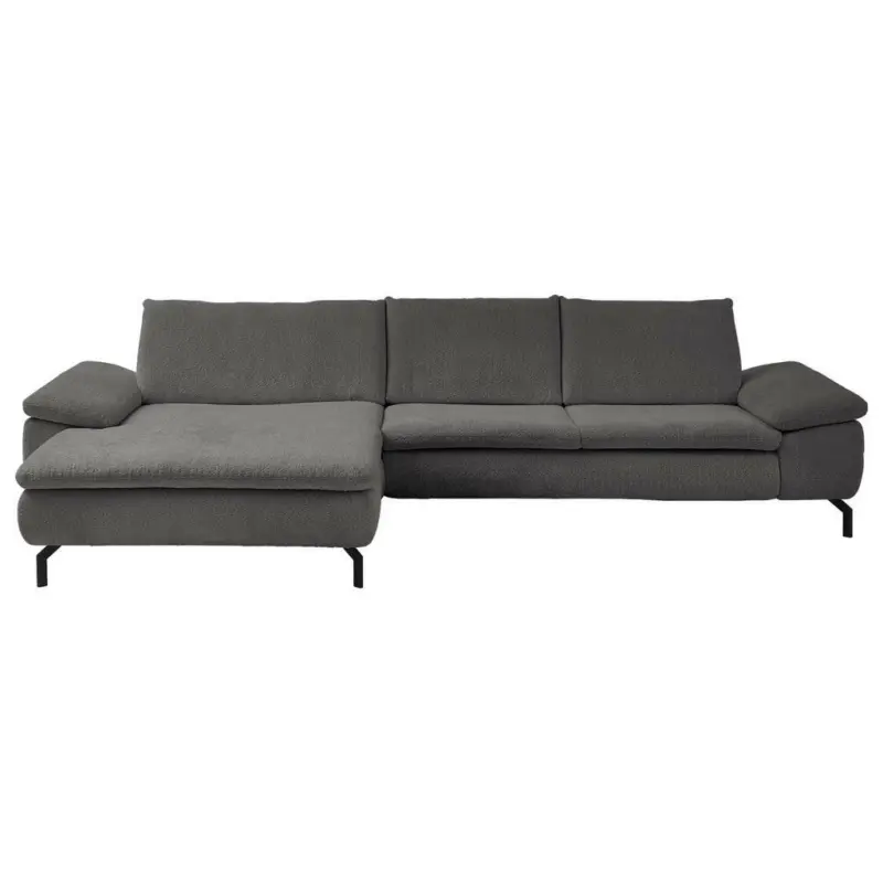 Ecksofa in Struktur Anthrazit