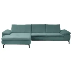 Ecksofa in Struktur Opal, Türkis
