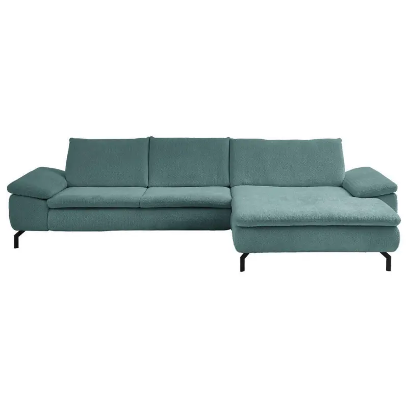 Ecksofa in Struktur Opal, Türkis