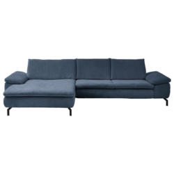 Ecksofa in Struktur Blau