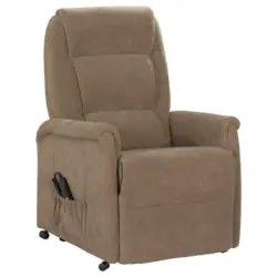 Fernsehsessel in Velours Schlammfarben