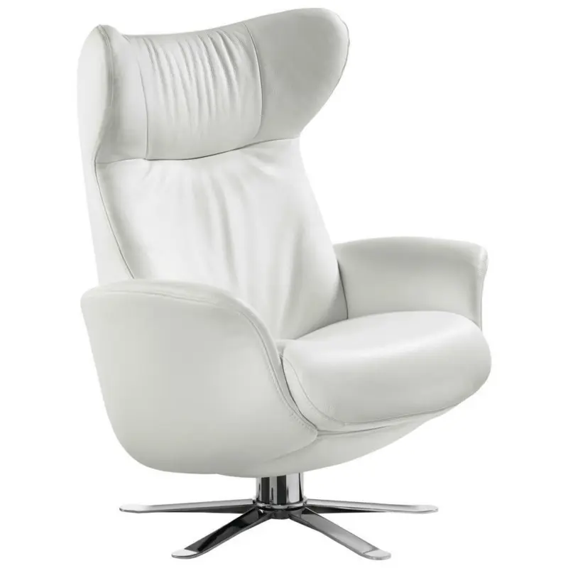 Sessel in Echtleder Weiß