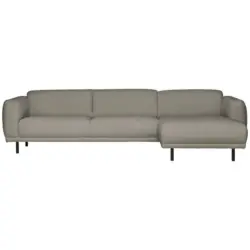Ecksofa in Teddystoff Grau
