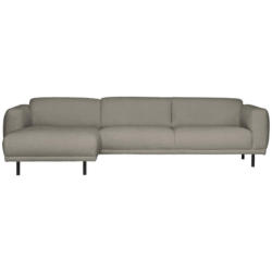 Ecksofa in Teddystoff Grau