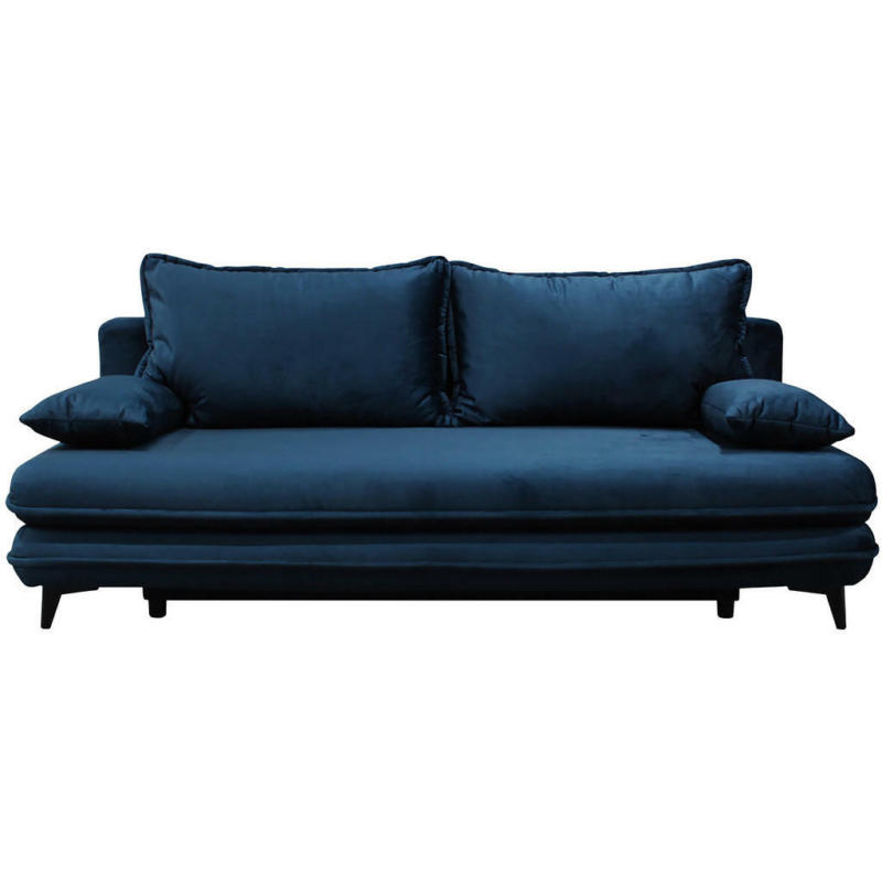 Schlafsofa in Velours Dunkelblau