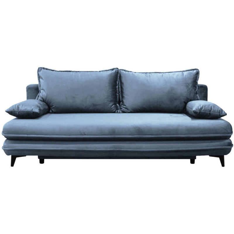 Schlafsofa in Velours Hellblau