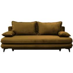 Schlafsofa in Velours Goldfarben