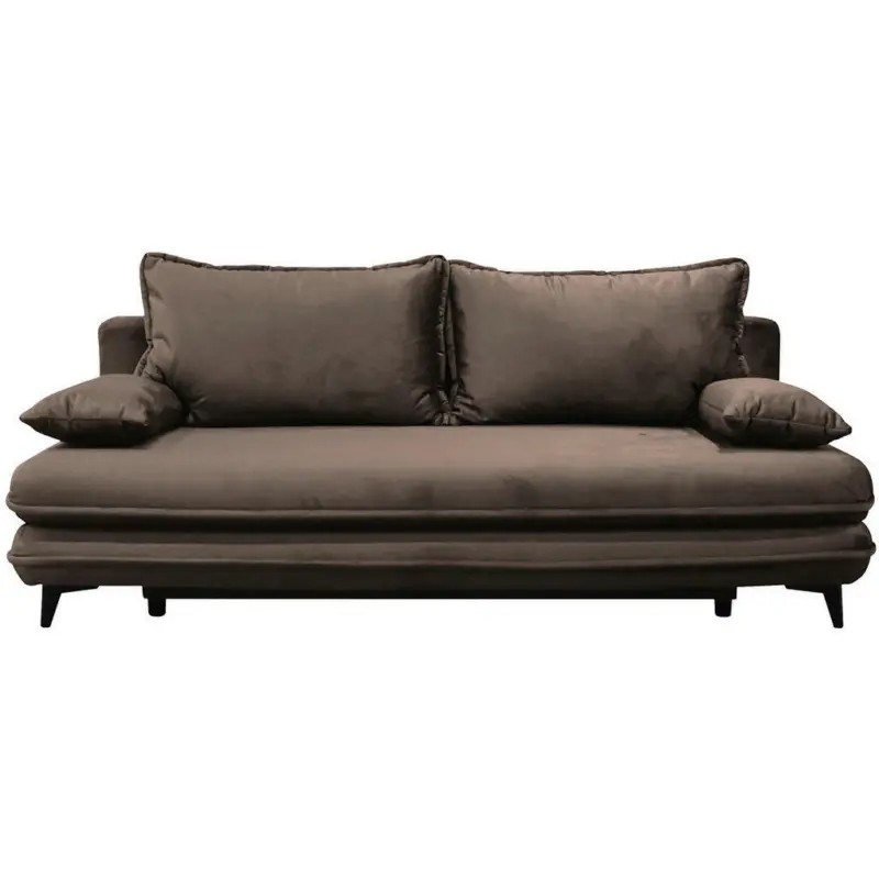 Schlafsofa in Velours Braun