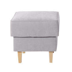 Hocker in Textil Silberfarben