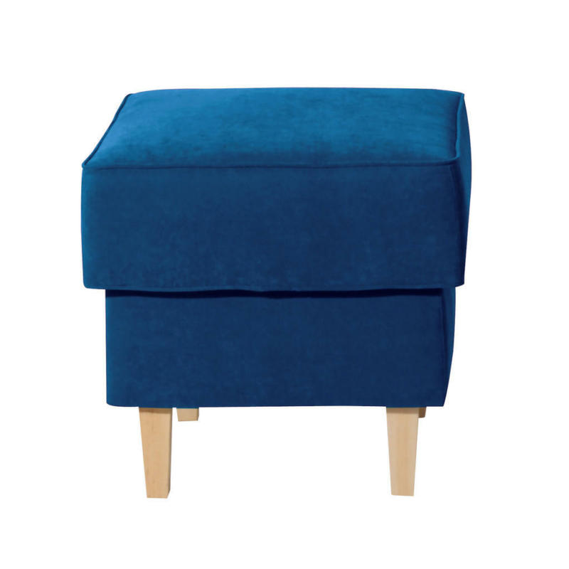 Hocker in Textil Blau