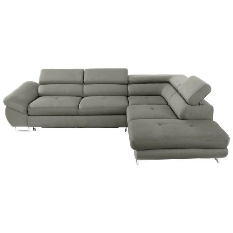 Ecksofa in Webstoff Grau