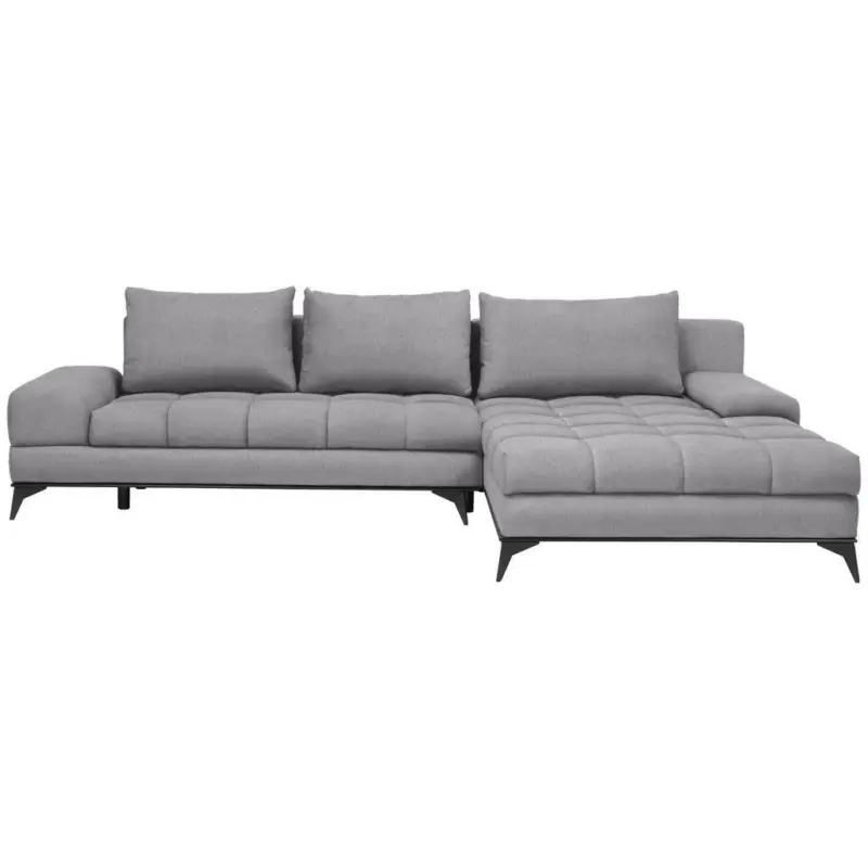 Ecksofa in Webstoff Grau