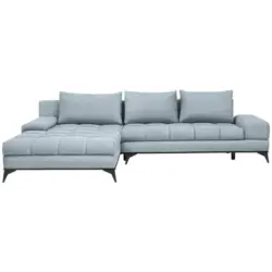 Ecksofa in Webstoff Türkis