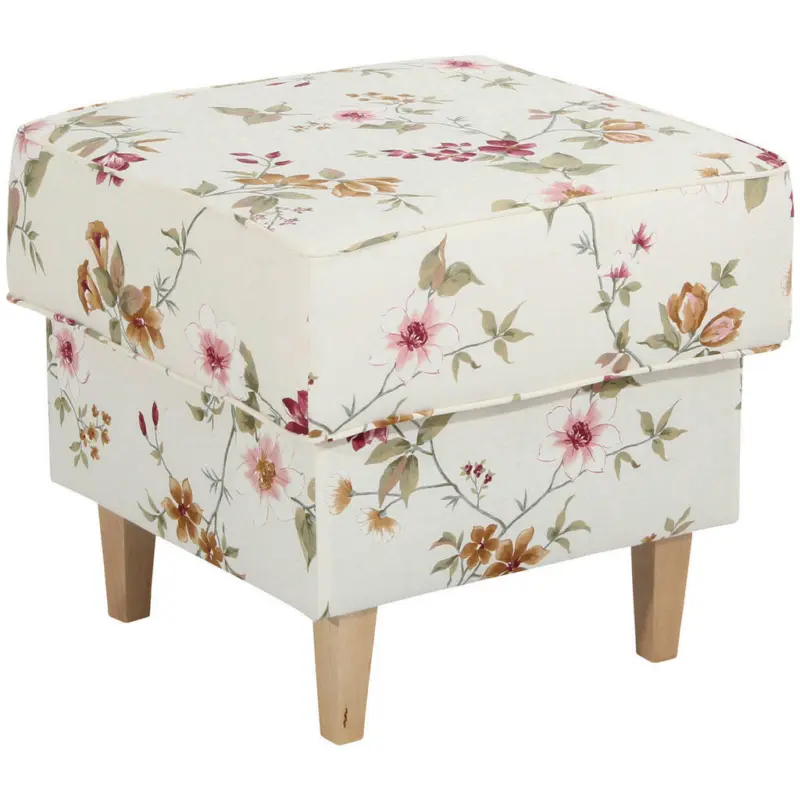 Hocker in Textil Weiß