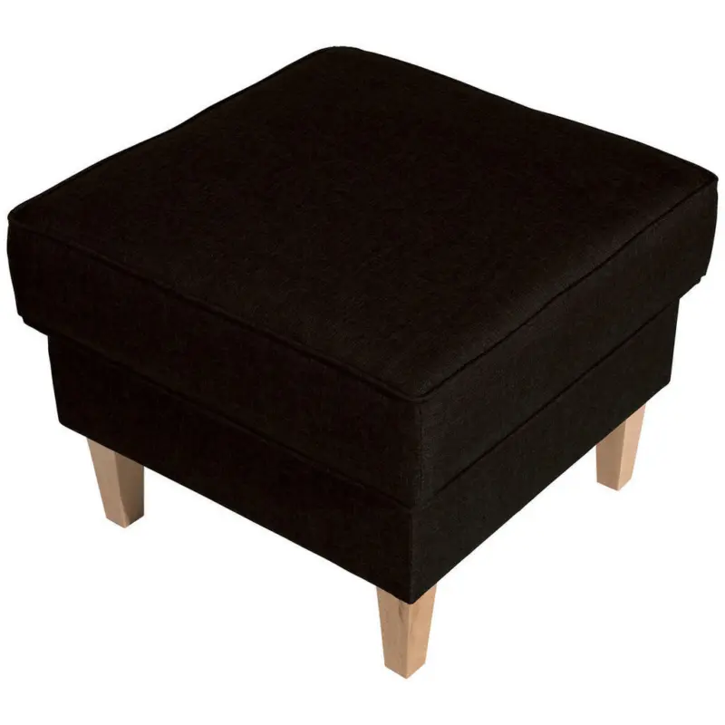 Hocker in Textil Dunkelbraun