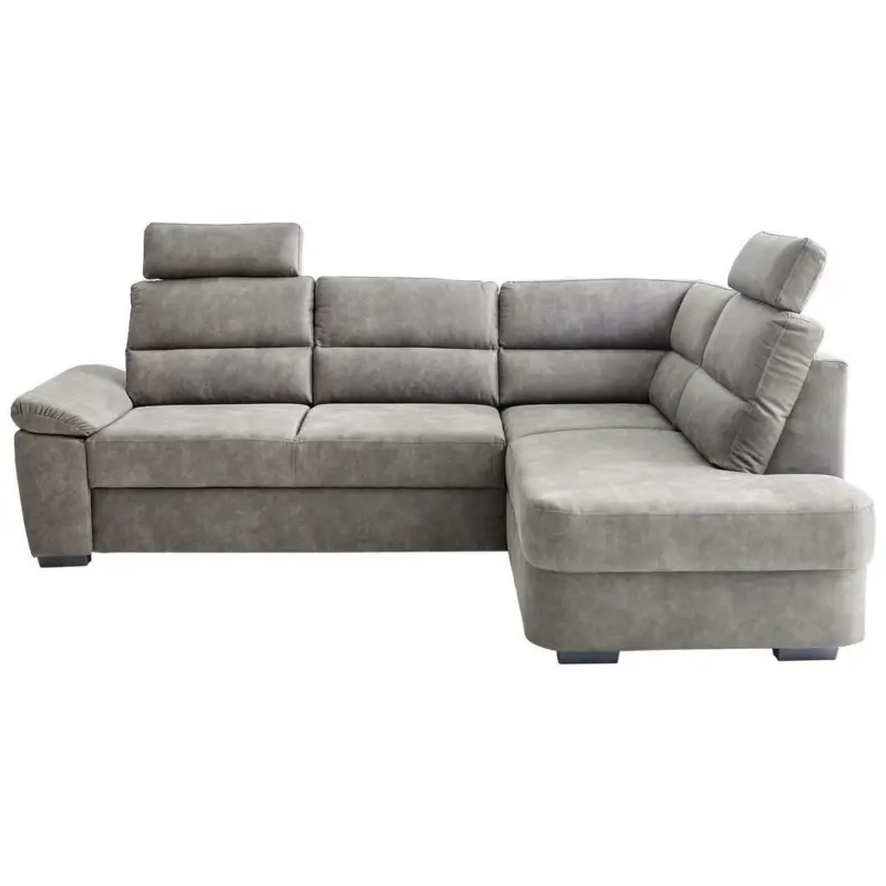 Wohnlandschaft inkl.Funktionen in Lederlook Grau