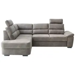 Wohnlandschaft inkl.Funktionen in Lederlook Grau