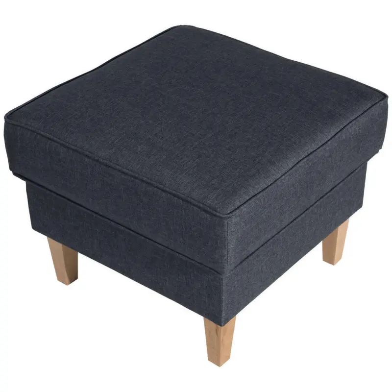 Hocker in Textil Blau
