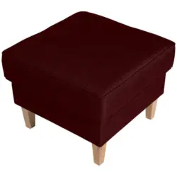 Hocker in Textil Dunkelrot