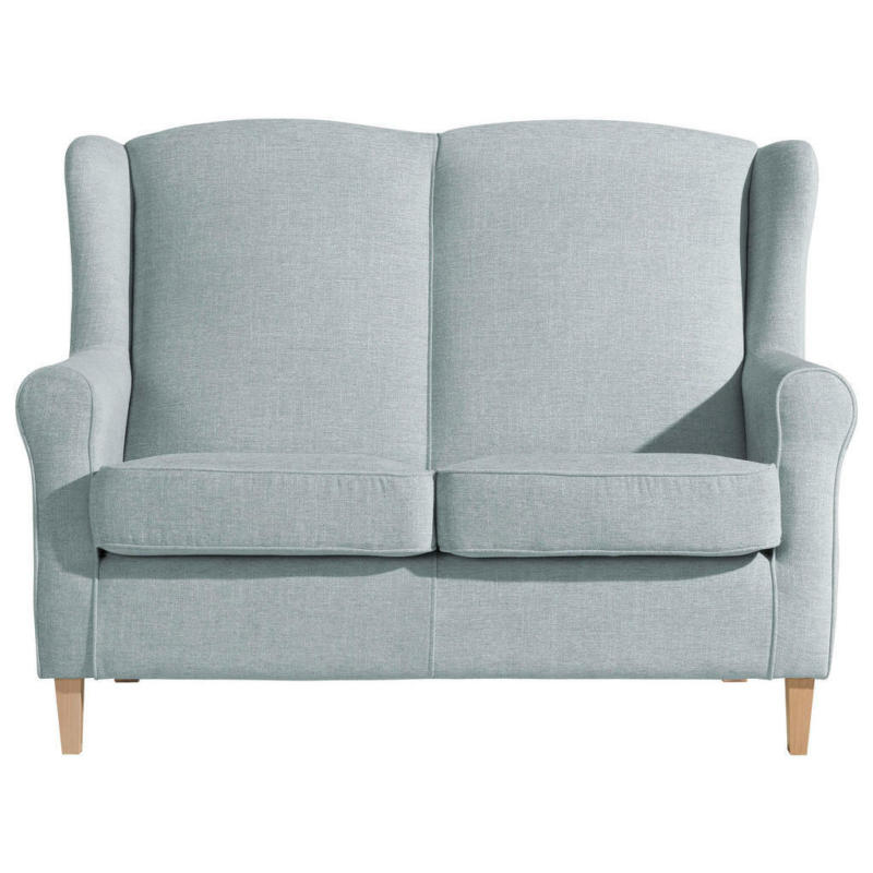 Zweisitzer-Sofa in Chenille Hellblau