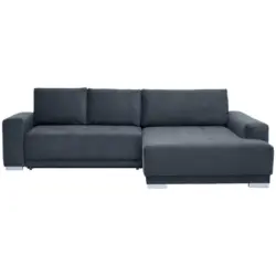 Ecksofa inkl. Funktionen in Flachgewebe Anthrazit