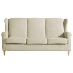 Dreisitzer-Sofa in Chenille Beige