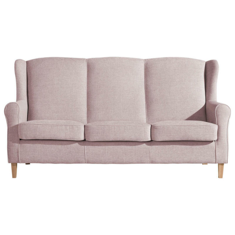 Dreisitzer-Sofa in Chenille Rosa