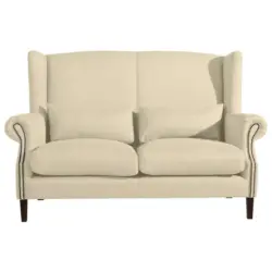 Zweisitzer-Sofa in Flachgewebe Beige