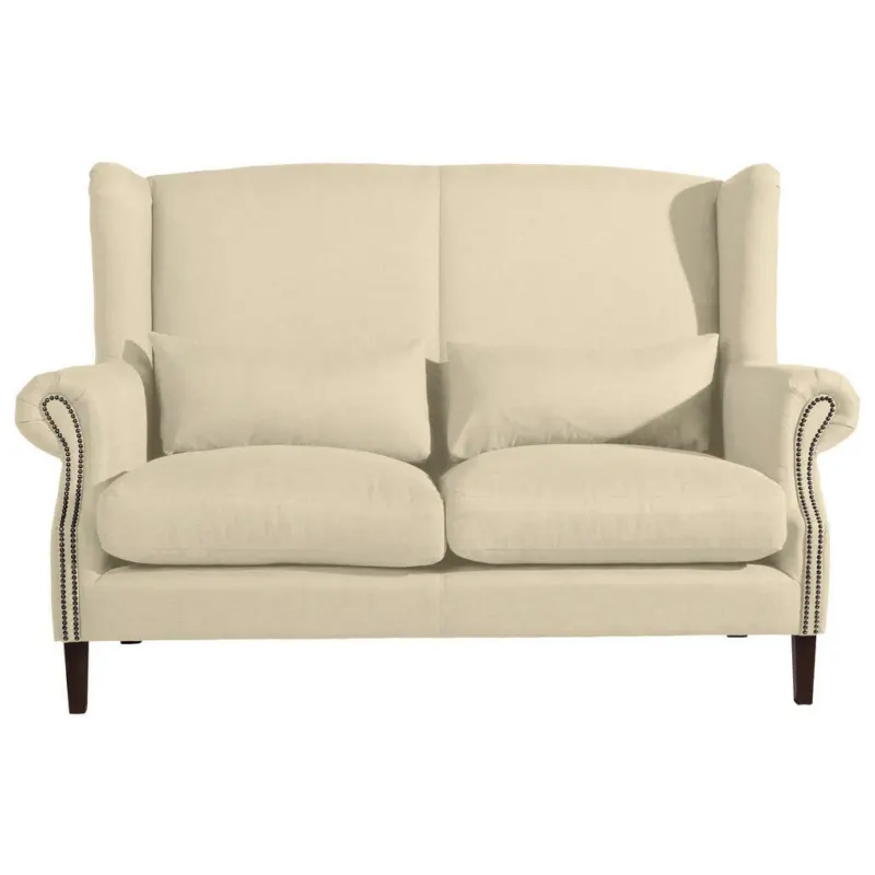 Zweisitzer-Sofa in Flachgewebe Beige