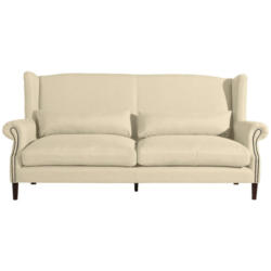 Dreisitzer-Sofa in Flachgewebe Beige