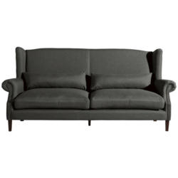 Dreisitzer-Sofa in Flachgewebe Anthrazit