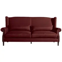 Dreisitzer-Sofa in Flachgewebe Rot