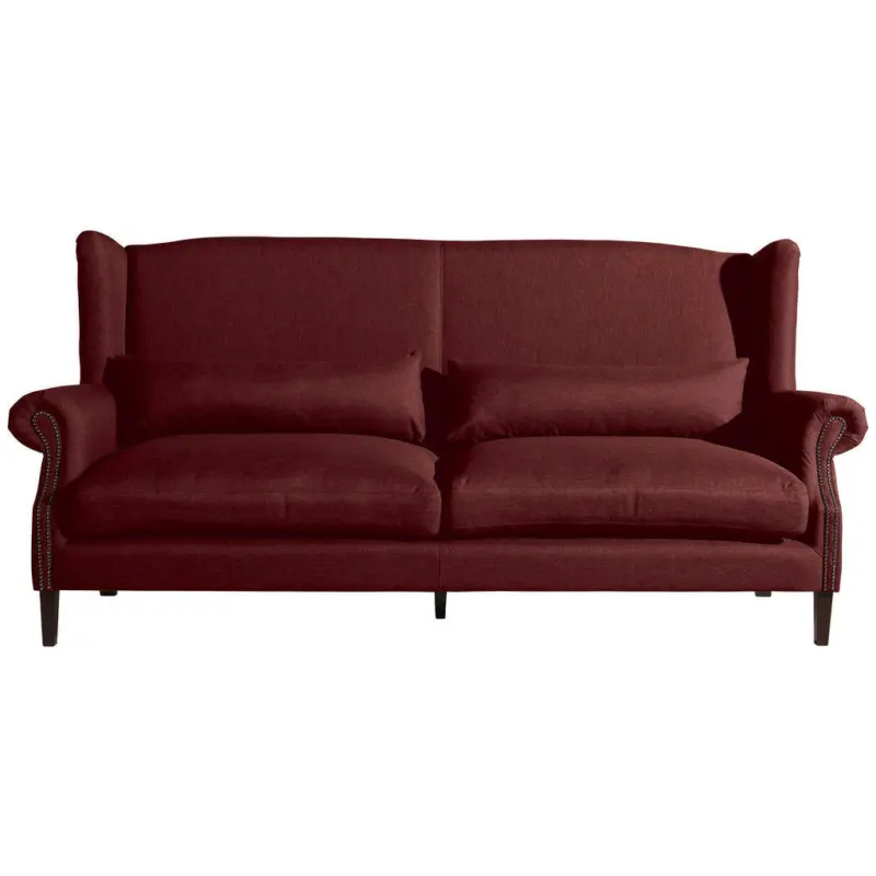 Dreisitzer-Sofa in Flachgewebe Rot
