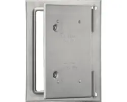 Kamintür RuG Semin Stahlblech 280x380 mm silber