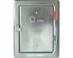 Kamintür RuG Semin Stahlblech 23x29,5 cm silber