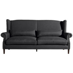 Dreisitzer-Sofa in Flachgewebe Graphitfarben