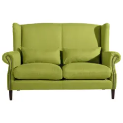 Zweisitzer-Sofa in Flachgewebe Hellgrün