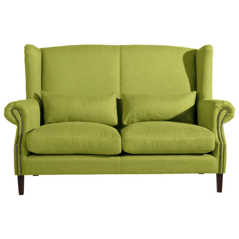 Zweisitzer-Sofa in Flachgewebe Hellgrün