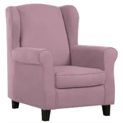 Ohrensessel in Flachgewebe Rosa