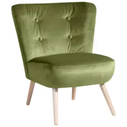 Sessel in Samt, Velours Olivgrün