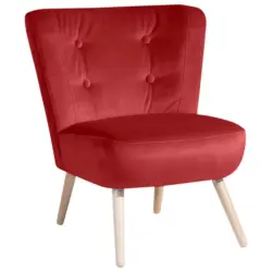 Sessel in Samt, Velours Hellrot